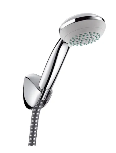 hansgrohe Crometta 85 Vario/Porter C Brausenset - Brausegarnituren mit 2 Strahlarten, QuickClean Antikalksystem und 1,25 m Metaflex Brausenschlauch für eine flexible Dusch-Erfahrung.