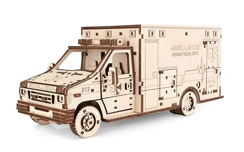 3D Puzzle Krankenwagen EWA Holz 386 Teile