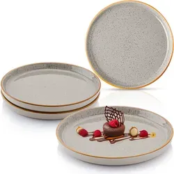 Sänger Rio Perlgrau Dessertteller Set, 4-teilig in grau von Sänger Geschirr