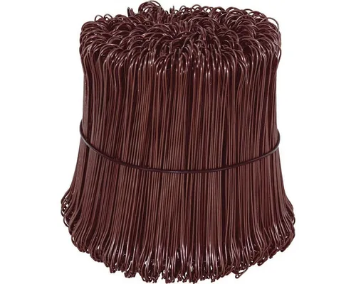 Triuso Draht Doppel-Betonbindedraht verkupfert (1000 Stück) 1,0 x 100 mm, (1000St), weichgeglüht, verkupfert, geschmeidig, drillfest