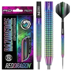 Red Dragon Razor Edge Spectron Steeldarts 26g - Darts mit 50,80 mm Barrel Länge und 7,10 mm Durchmesser für präzise Würfe und optimale Kontrolle im Spiel.
