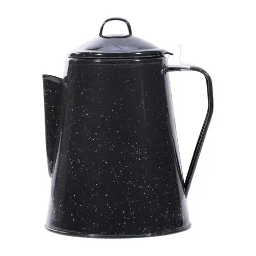 Mil-Tec Emaille M.Percolator Kaffeekanne Schwarz - Robuste Kaffeekanne für Outdoor-Abenteuer, ideal für Camping und Freizeit. Mit klassischem Design und langlebiger Emaille-Oberfläche.