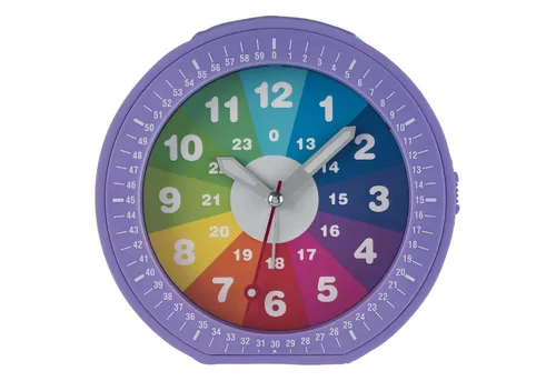 Miraval Quarzwecker Miraval Kinderwecker lila mit Licht & Snooze Mit Lichtfunktion und klappbarem Aufsteller