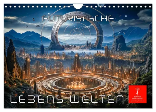 Futuristische Lebens Welten Wandkalender 2026 - Hochwertiger Fotokalender im DIN A4 Format mit 12 beeindruckenden Motiven. Umweltfreundlich gedruckt und ideal als Geschenk für jeden Anlass.