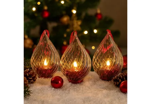 Online-Fuchs LED-Kerze 3er Set in rot von Online Fuchs