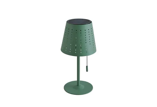 Lindby Außen-Tischleuchte Hilario, LED, Metall, Grün - Stilvolle LED-Tischleuchte für den Außenbereich, energiesparend und mit Dimmfunktion für perfekte Stimmung auf Balkon und Terrasse.