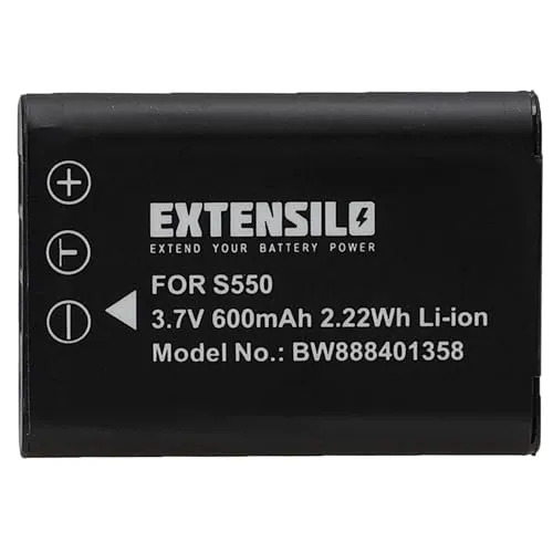 EXTENSILO Akku Ersatz für Olympus Li-60B für Kamera (600mAh, 3,7V, Li-Ion)