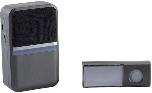 Heidemann 70847 Funkgong Komplett-Set mit USB-Anschluss - Türklingelanlage mit 8 fest installierten Melodien und der Möglichkeit, eigene Melodien über USB zu bespielen. Ideal für individuelle Gestaltung und einfache Installation.