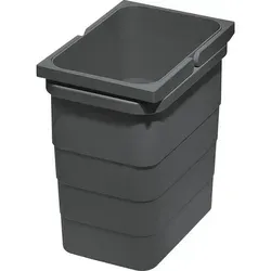 ninka Abfallbehälter 5.5 L Dunkelgrau - Haushaltszubehör mit praktischen Bügelgriffen, ideal für eine platzsparende und stilvolle Abfallentsorgung in jedem Raum.