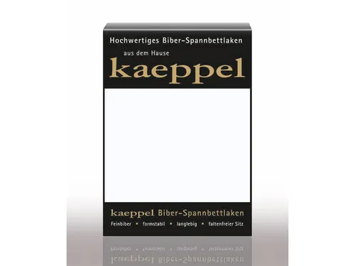 Kaeppel Biber Spannbetttuch 1677, 140-160 x 200 cm Weiß - Spannbettlaken aus hochwertigem Biber, kuschelig warm und perfekt für kalte Nächte, ideal für ein gemütliches Schlafambiente.