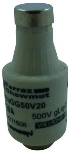 Mersen 597.0207 Diazed- Sicherungseinsatz DII 20A, E27