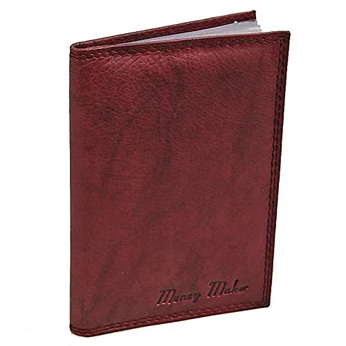 GoBago Ausweisetui Leder Ausweismappe Ausweishülle mit Sichtfenster Kreditkartenetui Führerscheinhülle (Bordeaux)