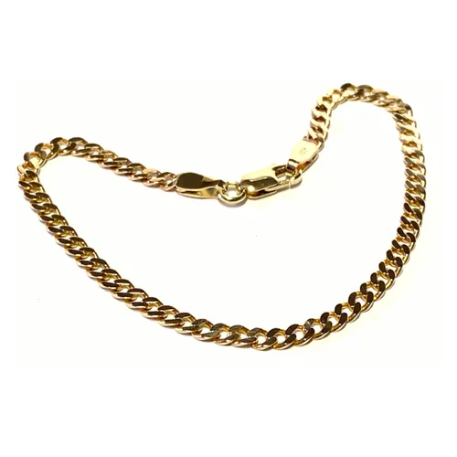 Armband 585/- Gelbgold Panzerkette 21 cm poliert glänzend massiv Klassiker 4,7mm