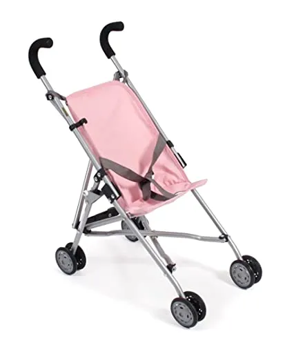 Bayer Chic 2000 601 15 Mini Roma, Puppenwagen, Puppen-Buggy, Melange grau-rosa, 50 x 29 x 57 cm