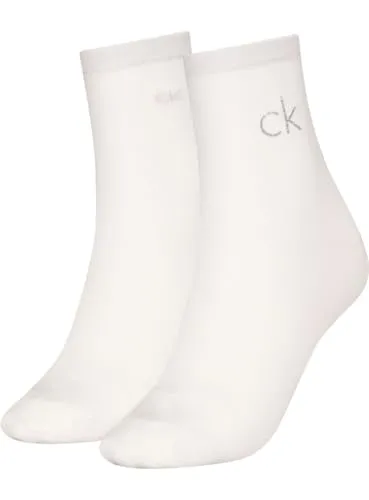 Calvin Klein Socks CK WOMEN SHORT SOCK 2P SHINY LOGO