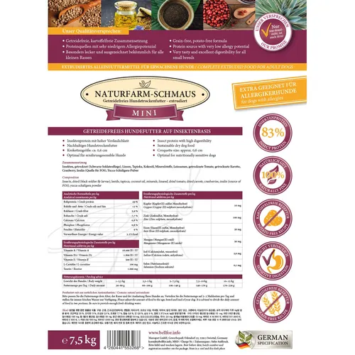 Getreidefreies Hundetrockenfutter mit Insekten von Bellfor