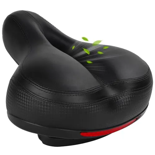 TONBUX Fahrradsattel: Bequemer Gel-Sattel für Damen und Herren - Fahrradsattel mit ergonomischem Design, dämpfender Softgel-Polsterung und Sicherheitsreflektoren für mehr Komfort und Sichtbarkeit beim Radfahren.
