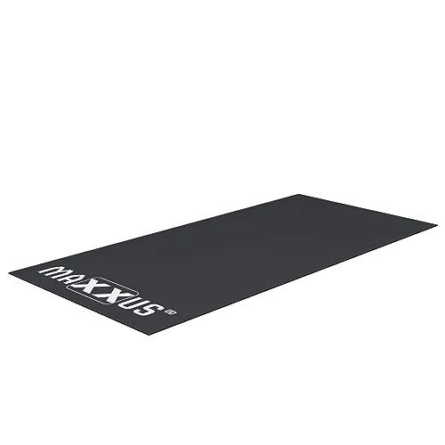MAXXUS Bodenschutzmatte Fitnessmatte - rutschfest und ideal für Fitnessgeräte - Vibrationsplatten - Schützen Sie Ihren Boden mit dieser rutschfesten Unterlegmatte in Schwarz, perfekt für Laufband, Crosstrainer und mehr.
