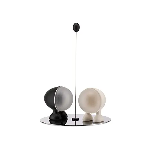 Alessi Salz- / Pfefferstreuer Lilliput Set, 2-tlg - Küchenhelfer aus geschmacksneutralem, lebensmittelechtem Material; stilvolles Design in Silber für jede Tischdekoration.