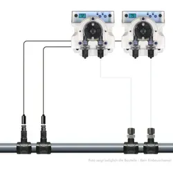 GT PoolNova PH + REDOX (Chlor) Automatische Dosieranlage - Vollständiges Set für die automatische Dosierung in Schwimmbädern, geeignet für Becken bis 100m³. Hohe Präzision mit einstellbarer Förderleistung und Sicherheitsfunktionen für sorgenfreien Betrieb.