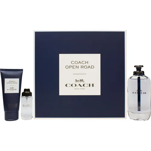 Coach Open Road Gift Set 100ml EDT - Herren Duftset mit 100ml Eau de Toilette, 100ml Duschgel und 15ml EDT für ein erfrischendes Dufterlebnis – perfekt für die moderne Männerpflege.
