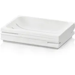 Seifenschale Posidon Polyresin weiß 11,5x8,5x3,0cm