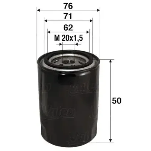 Ölfilter Anschraubfilter 586001 VALEO für ALFA ROMEO ALPINE DACIA LIGIER NISSAN