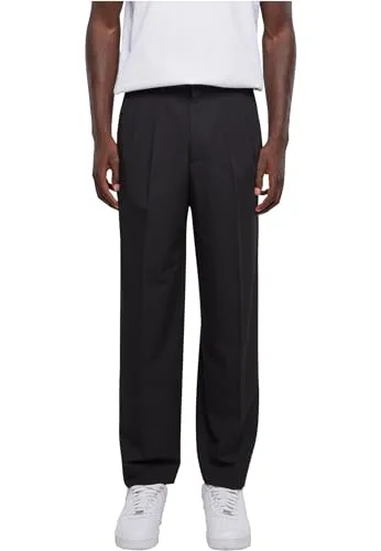 Urban Classics Herren Wide Fit Pants Black 30 - Wanderhosen für Herren, bieten optimalen Komfort und Bewegungsfreiheit bei Outdoor-Aktivitäten.