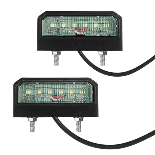 AOHEWEI 2 x LED Kennzeichenbeleuchtung Anhänger Nummernschildbeleuchtung Hinten 12~24V Wasserdicht Perfekt fürs Auto Anhänger LKW oder Boot