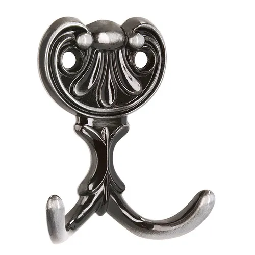 Garderobenhaken ANTIK, SILBER Mantelhaken Kleiderhaken Doppelhaken