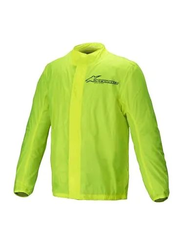 Regenmantel Jersey ALPINESTARS HURRICANE V2 - YL FLUO - 56/XXL - Funktionsjacke in auffälligem Gelb, wasserfest und atmungsaktiv für optimalen Schutz bei jedem Wetter.