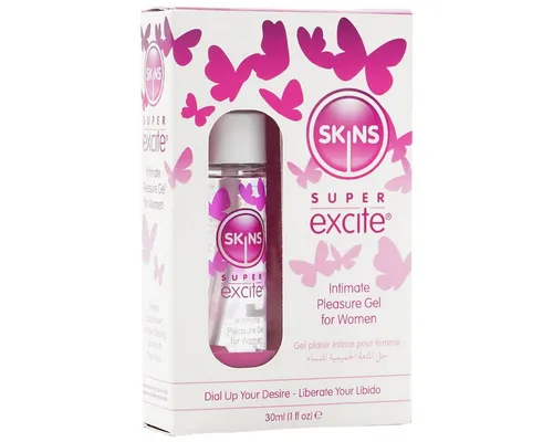 Skins Stimulationsgel Super Excite - Clitoral Stimulation Gel, Packung mit 30ml, 1-tlg., stimulierendes Gel mit anregenden Inhaltsstoffen
