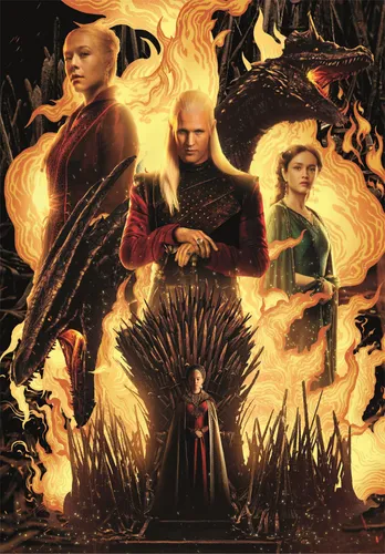 Clementoni House Of The Dragon Puzzle 500 Teile - Puzzle 500 Teile Kinder & Erwachsene in 49 x 36 cm - Game of Thrones Puzzle von Clementoni 35548