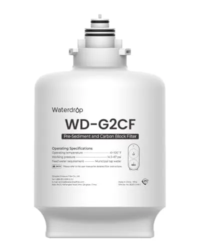 Waterdrop WD-G2CF Filter, 12 Monate Lebensdauer, Ersatz für WD-G2-B, WD-G2-W