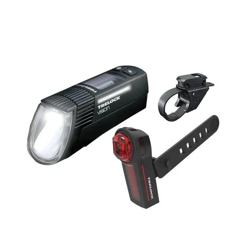 Trelock Set LS 760 I-go Vision & LS 740 Vector Signal 100 Lux schwarz