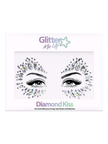Diamond Kiss Face Jewels - Bezaubernde, selbstklebende Glitzersteine für das