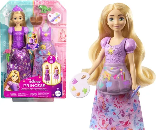 Disney Princess Storytelling Rapunzel Doll - Dolls Accessories - 2-in-1 fashion doll set with posable Rapunzel, featuring two looks and nine themed accessories for endless storytelling fun!