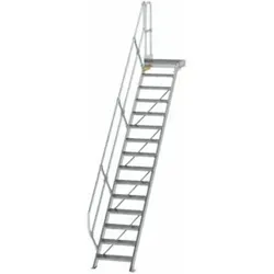 MUNK Aluminium-Treppe Plattform 45° 15 Stufen von Günzburger