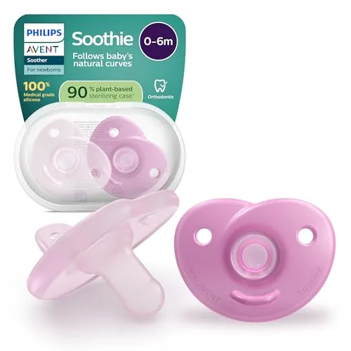 Philips Avent Soothie-Schnuller – Flexibles Silikondesign für Neugeborene, 2er-Pack