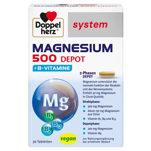 Doppelherz System Magnesium 500 Depot Tabletten – 30 St.