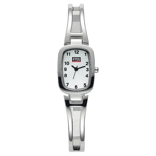 4YOU Damen Armbanduhr 4.4202 Armband Edelstahl Halbspange ZB silber UVP 69,-