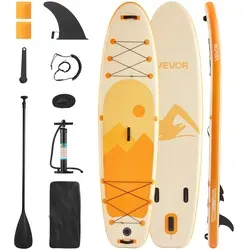 VEVOR Aufblasbares Stand Up Paddle Board 3,35m - Ideal für Abenteuer auf dem Wasser - Boards - Hohe Gewichtskapazität von 168 kg, leichtes Design mit nur 11 kg für optimale Mobilität und Spaß beim Paddeln.