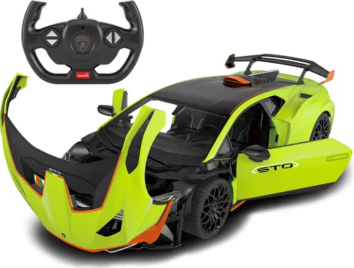 Lamborghini Huracán STO 1:14 - Grün - RC-Modelle mit detailgetreuem Innenraum und originalgetreuer Lackierung. Genießen Sie das Fahrvergnügen mit LED-Lichtern und manuell öffnenden Türen!