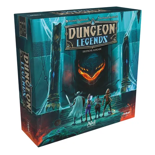 Dungeon Legends (Deutsch) - Kooperatives Deckbuilding Brettspiel - Gesellschaftsspiel für 1-4 Spieler, ab 10 Jahren. Erlebe spannende Abenteuer im Team mit strategischem Deckbau und einer Spieldauer von über 60 Minuten.