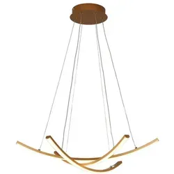 Kosilum Hängeleuchte, Gold, Metall, 60x16x16 cm, Lampen & Leuchten, Innenbeleuchtung, Hängelampen, Pendelleuchten