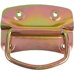 PRIOstahl Kistengriff Griff 1 Stück Gelb 100 x 70mm + Befestigungsschrauben aus Stahl für Truhe Box