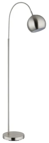 Benno Stehleuchte Metall Verchromt, 1X E27 - Stehleuchte für Wohnzimmer und Büro, 150 cm hoch mit elegantem Design und flexiblem Kabel für optimale Positionierung. E27 Fassung für individuelle Leuchtmittelwahl, ideal für LED-Lampen.