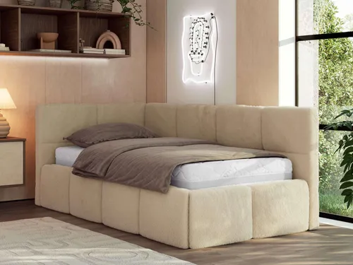 MKS MÖBEL Jugendbett ARVO 90x200 mit Stauraum und Kopfteil