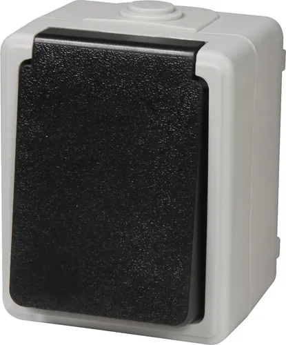 Feuchtraum-Taff Steckdose mit KS IP44 Aufputz Aussenbereich Keller Garage