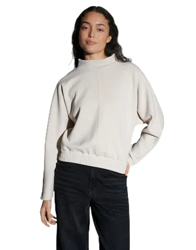 OPUS Damen Sweatshirt GULITTA - Stilvolles Loose Sweatshirt in Ivory, Größe 42 - Das OPUS GULITTA Sweatshirt in Ivory bietet vielseitige Kombinationsmöglichkeiten für Büro und Freizeit. Mit weicher, samtiger Oberfläche und lässigem Schnitt sorgt es für ein angenehmes Tragegefühl und stilvolle Looks.